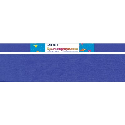 Бумага креп 0,5x2,5м в рулоне Attomex 22г/м2 синяя 10/100 8040716 deVente Растяжение 20%