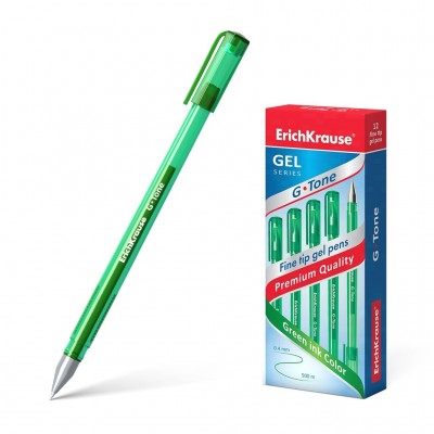 Ручка гелевая G-Tone Stick Original зеленая 0,4мм 39016 ErichKrause 12/144/1728