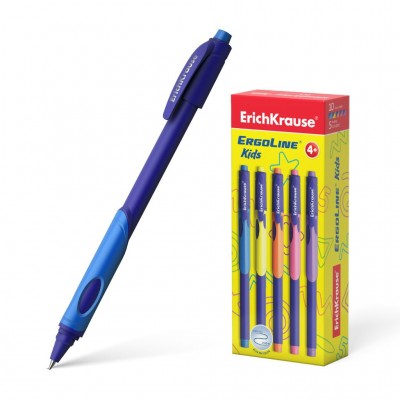 Ручка шариковая ErgoLine Kids Ultra Glide Technology синяя 41539 ErichKrause 10/120/1440