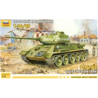 Сборная модель пластиковая Советский танк Т-34/85 66 деталей 5039 Звезда