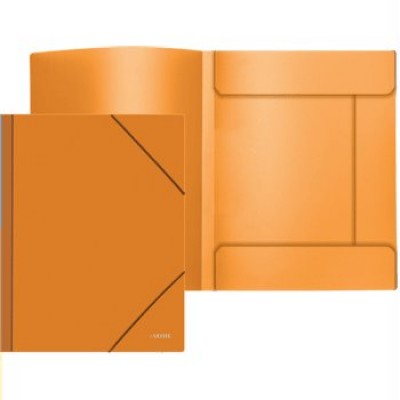 Папка на резинке А4 450мкм 3 клапана Juicy непрозрачная оранжевая 3070702 deVente 5/100