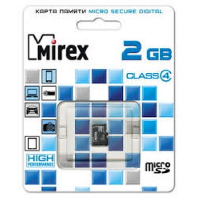 Карта памяти 2GB microSD 13612-MCROSD02 Mirex