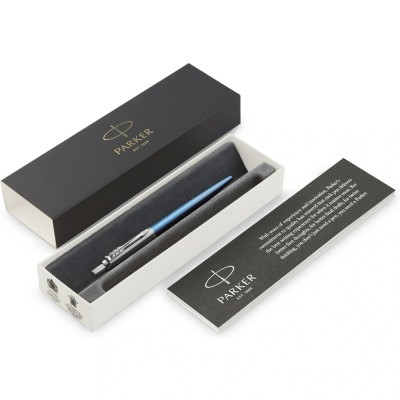 Ручка подарочная шариковая, автоматическая Jotter Waterloo Blue CT синий 1мм 1953191 Parker  Р950658