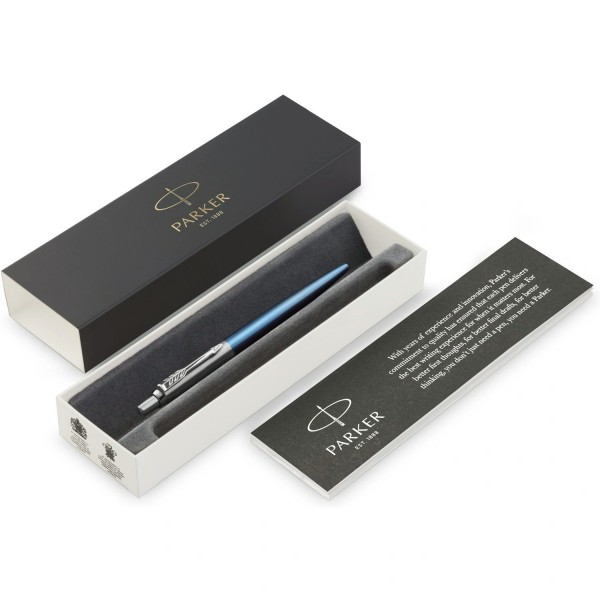Ручка подарочная шариковая, автоматическая Jotter Waterloo Blue CT синий 1мм 1953191 Parker  Р950658