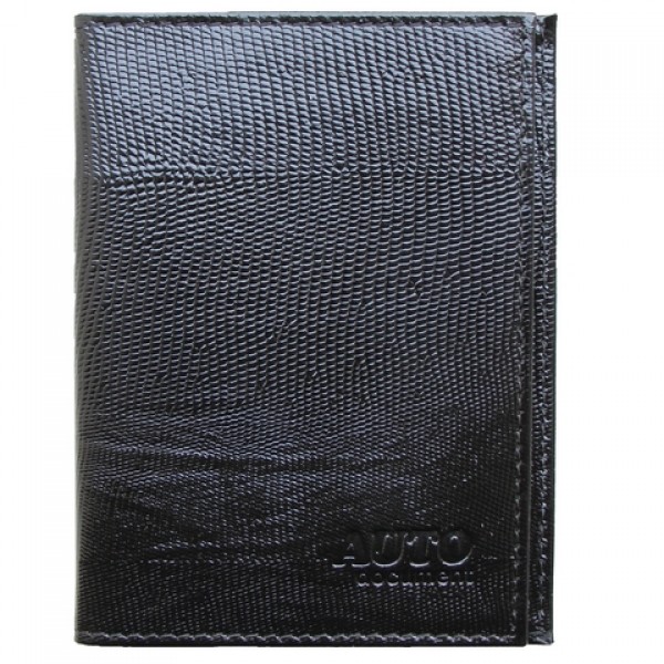 Бумажник водителя кожа 100х138х8мм черный игуана O-79-100 Премьер