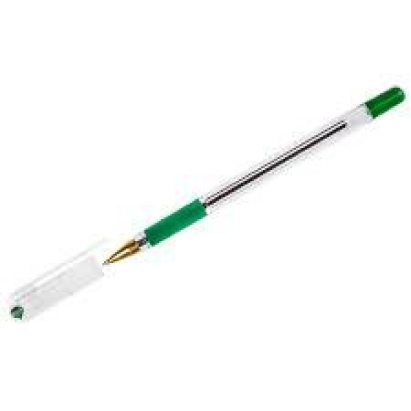 Ручка шариковая MC Gold зеленая 0,5мм резиновый грип BMC-04 MunHwa 12/144/1728 235079
