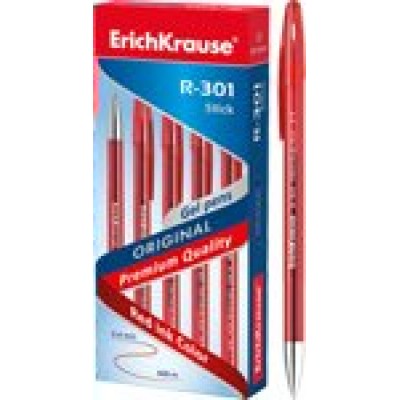 Ручка гелевая R-301 Original Gel Stick красная 0,5мм 42722 ErichKrause 12/144/1728