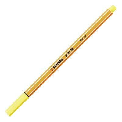 Ручка капилярная Point 88 лимонно-желтая 0,4мм 88/24 Stabilo