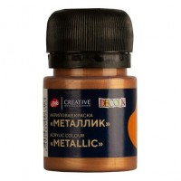 Краска акриловая художественная 20мл металлик Decola Бронза 4926963 ЗХК