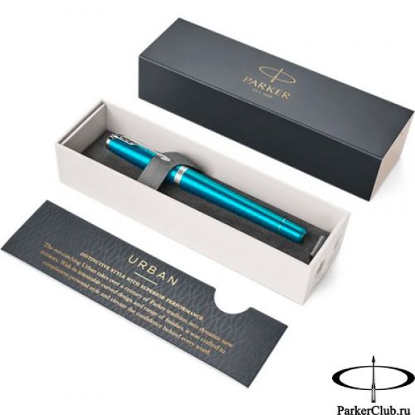 Ручка подарочная перьевая PK URB VIBRT BLUE CT FP F GB 1931594 Parker