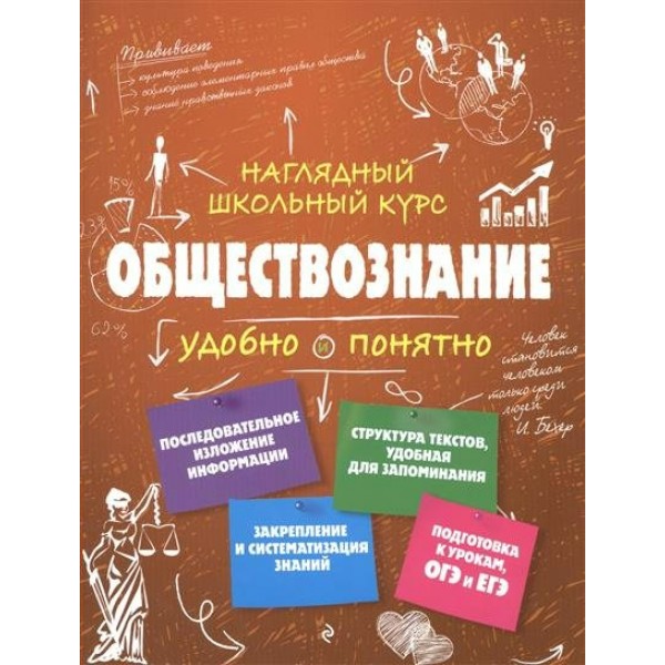 Наглядный школьный курс. Обществознание удобно и понятно. Справочник. Гришкевич С.М. Эксмо