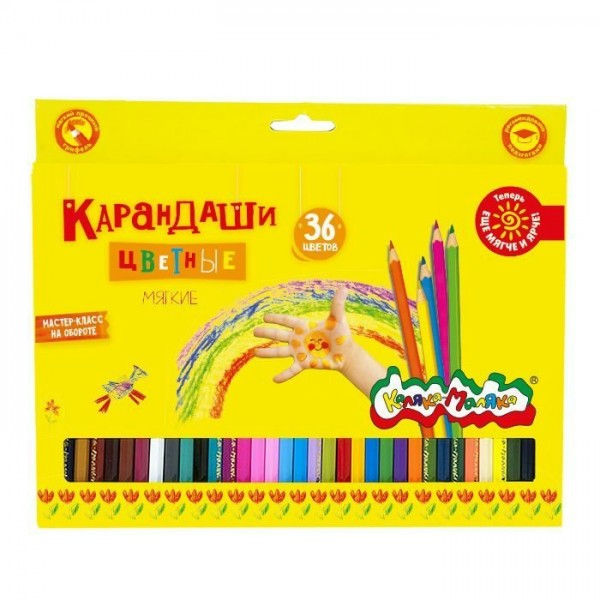 Карандаши цветные 36шт 6-гранные 3+ ККМ36 Каляка-Маляка 8/80 156850