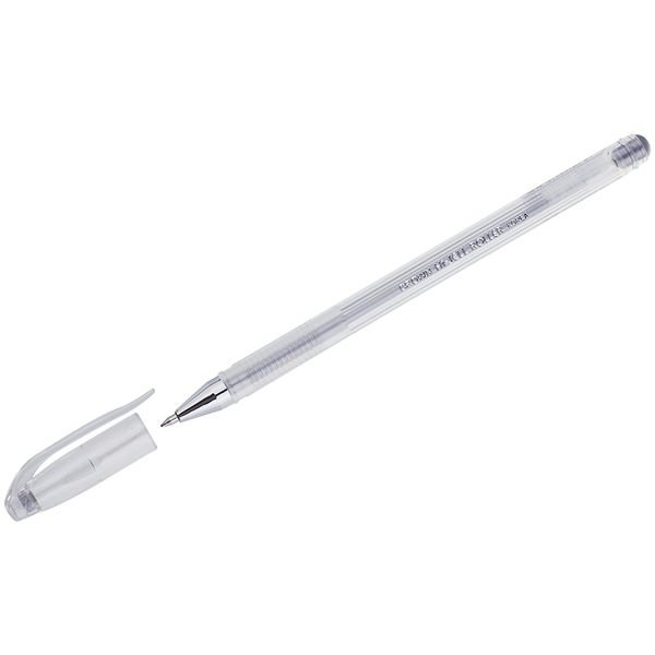 Ручка гелевая Hi-Jell металлик серебро 0,7мм HJR-500GSM Crown 12/144 001965