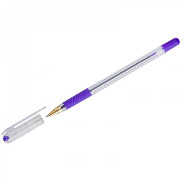 Ручка шариковая MC Gold фиолетовая 0,5мм рез. грип BMC-09 MunHwa  235080