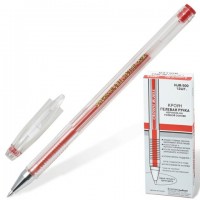 Ручка гелевая Hi-Jell красная 0,5мм HJR-500B Crown 12/144/1152 208926