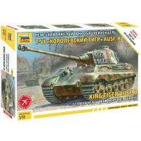 Сборная модель пластиковая Танк Королевский тигр Хеншель 86 деталей 5023 Звезда