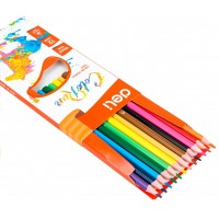 Карандаши цветные 12шт ColoRun 3-гранные, пластиковые 410858 Deli 24/144 EC00100