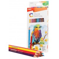 Карандаши цветные 12шт Color Emotion 3-гранные, липа 458037 Deli 24/144 EC00200 Карандаши цветные 12шт Color Emotion 3-гранные, липа 458037 Deli 24/144 EC00200