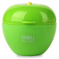 Точилка пластиковая 1 отверстие с контейнером Яблоко E0566 ассорти 412075 Deli 12/480 Точилка пластиковая 1 отверстие с контейнером Яблоко E0566 ассорти 412075 Deli 12/480