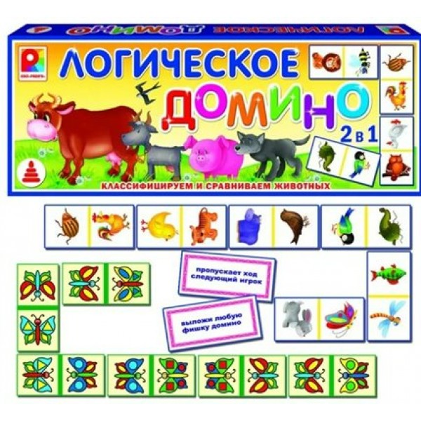 Радуга Игра  ЛогичДомино Животные С-534 Россия