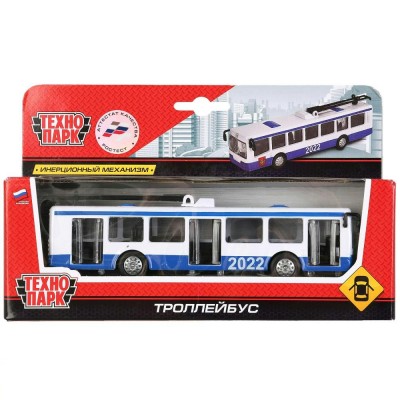 Технопарк Игрушка   Троллейбус/16,5 см, металл,  инерционная SB-16-65WB Китай