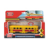 Технопарк Игрушка   Машина. Трамвай/инерц.,метал.,откр.двери SB-16-66WB Китай