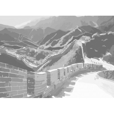 Холст на картоне 30x40см с эскизом Великая Китайская стена 141751 ЗХК