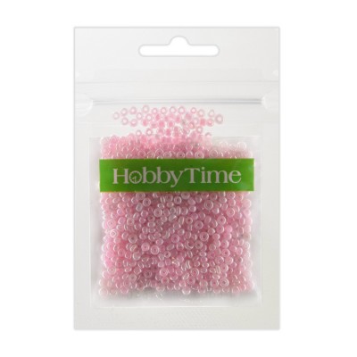 Бисер 2,0мм светло-розовый жемчужный пастельный 10гр круглый №4 2-643/04 Hobby Time