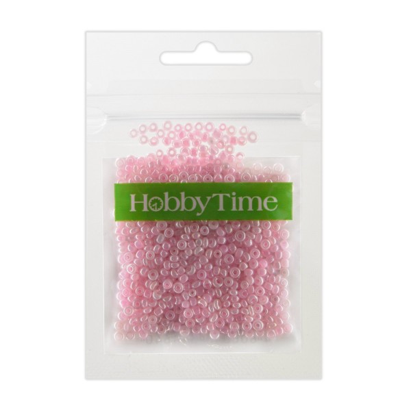 Бисер 2,0мм светло-розовый жемчужный пастельный 10гр круглый №4 2-643/04 Hobby Time