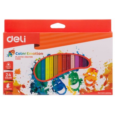 Карандаши восковые 24цв 3-гр. Color Emotion EC20020 410955 Deli 12/72