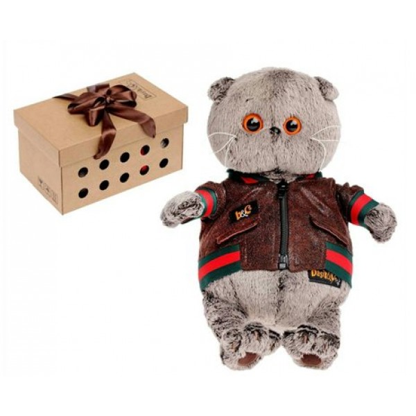 Budi Basa Игрушка   Кот Басик в кожаной куртке/мягкая, 22 см Ks22-059 Россия