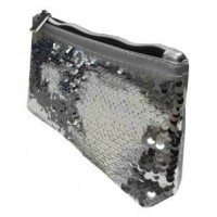 Пенал мягкий 1 отделение 21х11,5х1,5см треугольный Хамелеон бирюзовый, серебро пайетки 90035 Centrum