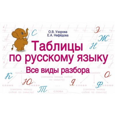 Таблицы по русскому языку. Все виды разбора. Справочник. Узорова О.В. АСТ