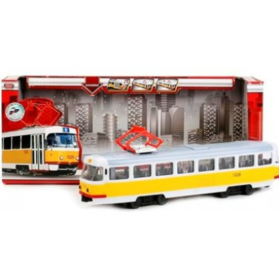Технопарк Игрушка   Модель. Трамвай/30см,откр.двери,свет,звук X600-H36002-R Китай