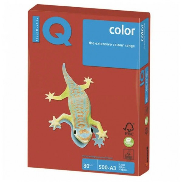 Бумага для ксерокса цветная А3 500л 80г/м2 IQ Color Intensive оранжевый OR43 Mondi