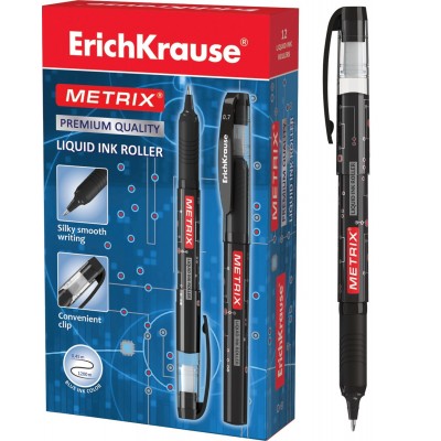 Ручка роллер Metrix черная 45480 ErichKrause 12/144