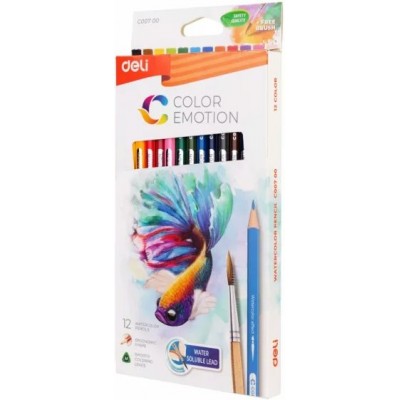 Карандаши цветные акварельный 12шт Color Emotion липа EC00700 1028844 Deli 24/96