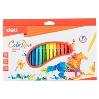 Фломастеры 24 цвета Colorun вентилируемый колпачок, картонная упаковка 1006035 Deli 24/96 EC10020