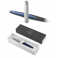 Ручка подарочная перьевая JOT ROYAL BLUE CT FP M BLU GB корпус синий металл 879641 Р631205 Parker  2030950