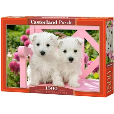 Castor Land Пазл 1500  Два белых щенка С-151721 Польша