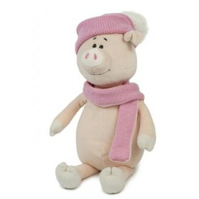МаксиТойз Игрушка   Свинка Глаша в шапке и шарфе/22 см,мягкая МТ-МRT031804-22 Китай