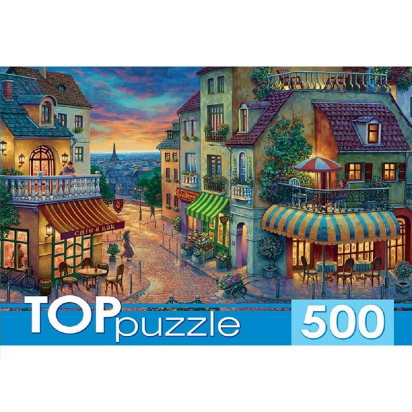 Рыжий кот Пазл 500 TopPuzzle Парижская улица ХТП500-4224 Россия