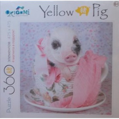 Оригами Пазл 360 Yellow Pig Свинья/+4 магнита 04351 Россия