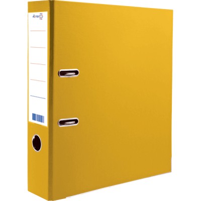 Папка регистратор 75мм А4 Attomex разборная, желтая с карманом 3093813 deVente
