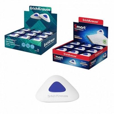 Ластик резиновый SmartWay Mini Triangle треугольный с эргономичным пластиковым держателем 45552 ErichKrause 36/1440