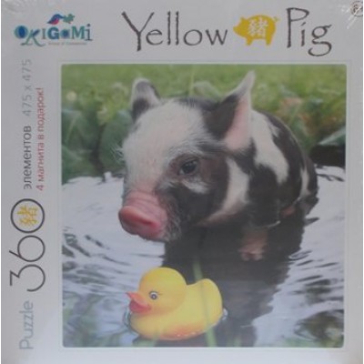 Оригами Пазл 360 Yellow Pig Свинья/+4 магнита 04350 Россия
