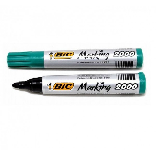 Маркер перманентный пулевидный ЭКО 2000 зеленый 8209123 Bic