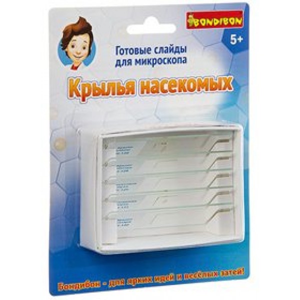 BONDIBON Игрушка  НаукБукФранОпыт Слайды для микроскопа. Крылья насекомых BB2709/PS55 Китай