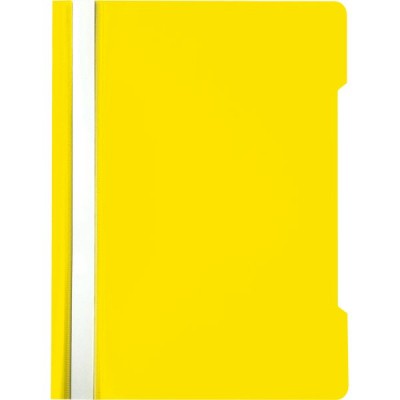 Скоросшиватель пластиковый А5 120/180мкм желтый 3079804 deVente 20/500