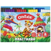 Пластилин 8 цветов 120гр ПЛ08КР Creativiki